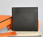 Hermes men Wallet clemence leather in Black H006
