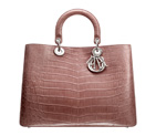 Matt dusky pink crocodile 'Diorissimo' bag M0901PCCR M424