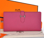 Hermes 2 flod original leather wallet in Plum 208