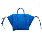 Celine Luggage Phantom Original Suede Leather Bags Blue 3341