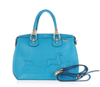2012 Hermes New Leather Medium Shoulder Bag 0322 middle blue with gold metal 0322