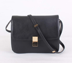 Top Quality Celine Classic Lambskin Large Box Bag Calf Leather 80088 Black 80088