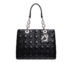 Black leather 'Dior Soft' shopping bag M0955PCAL M900