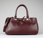 Top Quality Prada Glace Calf Leather Tote Bag BN2243 Bordeaux BN2243
