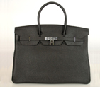 Hermes Birkin togo leather 40CM togo in Black with Silver hardware H40BJBS