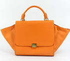 Celine Trapeze Bags Original Leather 64430 Orange 64430