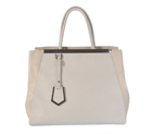 Fendi 2Jours Bag white Calfskin Leather F8017