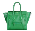Celine Luggage Medium 1163984LBN in Original Leather Green 3308