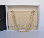Classic Chanel Maxi Double Flaps Bag A36098 Apricot Original Caviar Leather Gold A36098
