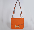 Hermes Constance Bag clemence leather in Orange with Gold hardware 8888OG