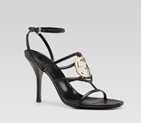 'GG cage' high heel sandal with double G detail 244330 A3N00 1000