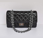Chanel Classic Flap Bag 1113 Black Silver 1113