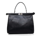 Fendi Peekaboo Bag Black Calfskin Leather F2292 F2292