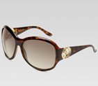 large square frame sunglasses with GG logo on temp 249735 J1323 2383