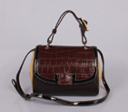 2012 new Fendi handbags FD9106 Pillow bag coffee crocodile with orange FD9106