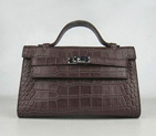 Hermes Kelly 22CM Coffee Crocodile HKL2200CC011