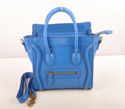 Celine Luggage Nano Boston Tote Bags Original Leather Blue M308