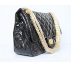 Chanel Flap Bag Quilted Black Gold Chain A35845 A35845