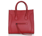 Celine Luggage Phantom Bags in Original Leather Red 3341