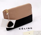 Celine Solo Bi Color Clutch Bag Apricot&Black 8821