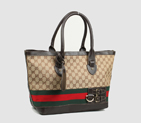 'gucci heritage' medium tote with web detail 257085 FWCZG 3604
