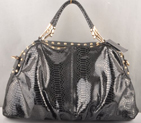 Miu Miu Snake Veins Tote Bags 90299 Black 90299
