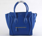 Celine Luggage Bags Medium in Lambskin Blue 98169