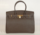 Hermes Birkin togo leather 35CM Dark Brown togo(Gold) H35DBBJSG