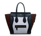 Celine Luggage Mini Boston Bags Original Suede&Calf Leather Black 3308