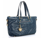 Miu Miu Shiny Leather Tote Bag 6683 Blue 6683