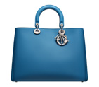Smooth mykonos blue leather 'Diorissimo' bag M0901PVPU M603
