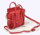 Celine Luggage small Fashion Bag Watermelon Red 98168