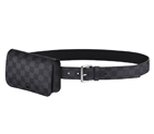 DAMIER GRAPHITE POUCH BELT M6837U
