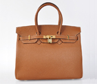 Hermes Birkin 35CM Dark Wheat clemence leather(Gold) H35DWLSG