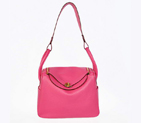 Hermes Lindy 30CM Havanne Handbags 1057 Peach Leather Golden Hardware H1057