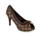 PALM BEACH OPEN TOE PUMP IN DAMIER CANVAS XSXE1IDM