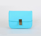 Celine Classic Box Small Flap Bag Calfskin Leather Aquamarine 80077