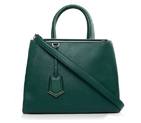 Fendi 2Jours Original Leather Tote Bag F2552M Dark Green F2552M