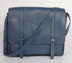 Hermes Steve 35CM Messenger Bag Clemence Leather Dark Blue H92111