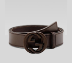 belt with leather interlocking G buckle 245863 BGHAN 2140