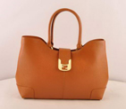 Fendi 2jours Saffiiano Leather Tote Bag 2546 Tan 2546