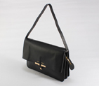 Celine Clasp Shoulder Bag Calfskin Black 80018