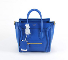Celine Luggage Bags Mini in Lambskin Blue 98168