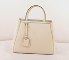 Fendi Fall Winter 2012 2Jours Saffiiano Leather Tote Bag 8BH250S Offwhite 2552S