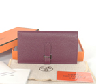 Hermes 2 fold wallet togo leather in Purple H2WBJSP