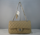 Chanel beige color with Silver chain A1112AS