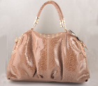 Miu Miu Tote Snake Veins Handbags 90302 Camel 90302