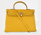Hermes kelly 35CM Yellow togo leather(Gold) HKL35Y