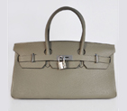 Hermes Birkin 42CM clemence leather in Silver Grey with Silver hardware H42LSGS