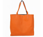 Hermes shopping bag clemence leather in Orange/Black 1988